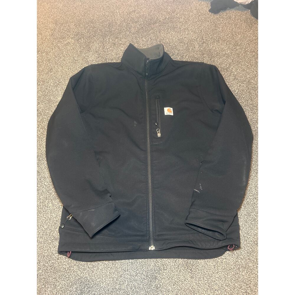 Carhartt Crowley Softshell Jacket Mens M Black Full Zip Water Repellent